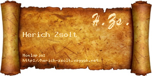 Herich Zsolt névjegykártya